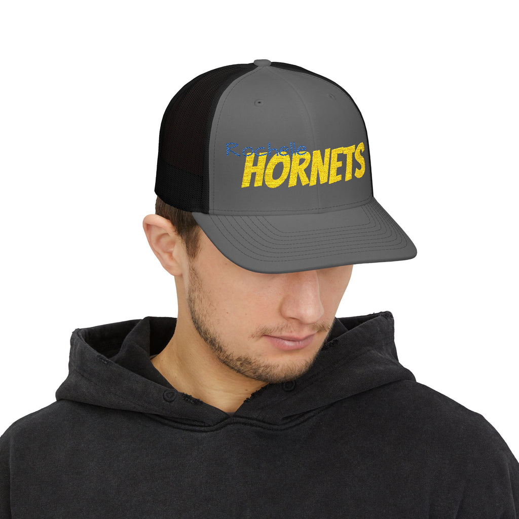 Rochelle Hornets Trucker Cap – Retro Team Baseball Snapback
